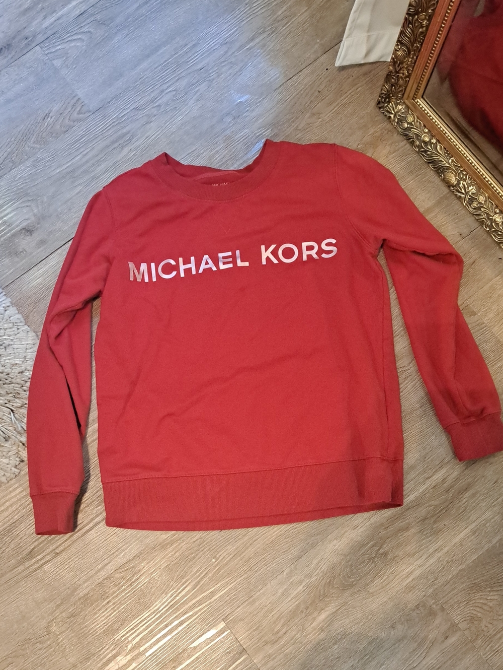 Michael Kors Red Crewneck Sweatshirt with White Logo